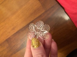 Rosette, Flowers Or Rose , Spare Parts in Murano Blown Glass, Transparent - thumbnail 1
