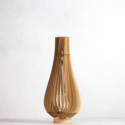 Droplet Wood Table Lamp/Modern Shade Housewarming Gift /Christmas Gift Wedding Graduation - thumbnail 2