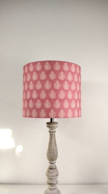 Pink Ochre Grey Drum Lampshade - image 1