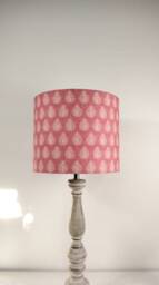 Pink Ochre Grey Drum Lampshade