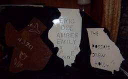 Custom Made Metal House Sign - You Choose Numbers Or Names Both Your Shape State Fun Thing To Do- Horses Dog Person - thumbnail 1