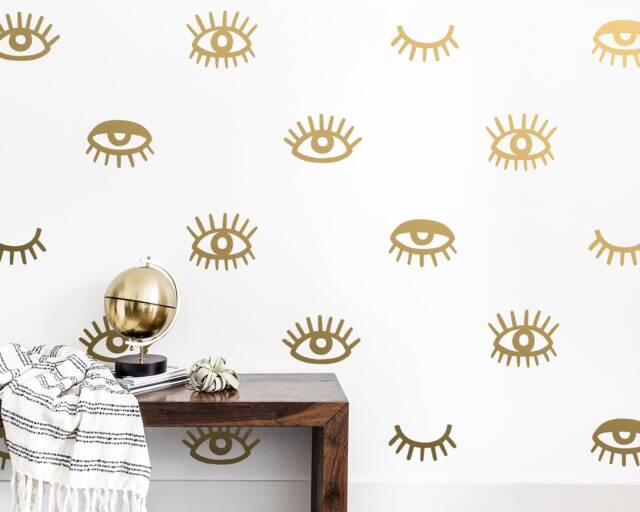 Eye Wall Decals - Decals, Eyelash Vinyl Modern Stickers, Decor, Gift For Her, Him - image 1