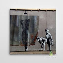 Shower Peepers Banksy Graffiti Canvas Art Wall Print Picture Framed Home Decor -C941 - thumbnail 2
