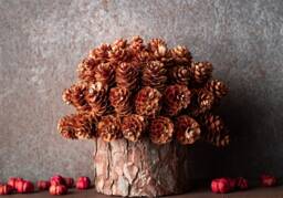 Eco Christmas Tree, Mini Organic Wood Sustainable Decor, Natural Decorations, Shelf Decor - thumbnail 1