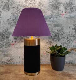 Purple Empire Lampshade in Velvet - Choice Of Lining - thumbnail 1