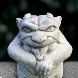 Massive Monster Statue Concrete Demon Figurine Stone Gargoyle Sculpture Outdoor Guardian Ornament Handmade Yard Art - thumbnail 3