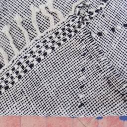 Beni Ourain Wool Runner Rug, Moroccan Flatwoven Hanbel - thumbnail 4