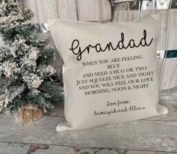 Grandad Cushion, Gifts, Gifts For Grandad, Grandpa Christmas Grandpa, Gift From Kids - thumbnail 1