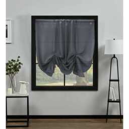 Plain Voile Tie Up Blind - 140cm Wide, Slot Top Curtain - thumbnail 4