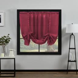 Plain Voile Tie Up Blind - 140cm Wide, Slot Top Curtain - thumbnail 3
