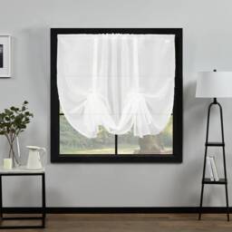 Plain Voile Tie Up Blind - 140cm Wide, Slot Top Curtain - thumbnail 2