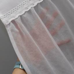 Kitchen Curtains Shabby Chic - Ties White Lace, Cotton, Voile Cafe Made To Measure - thumbnail 3