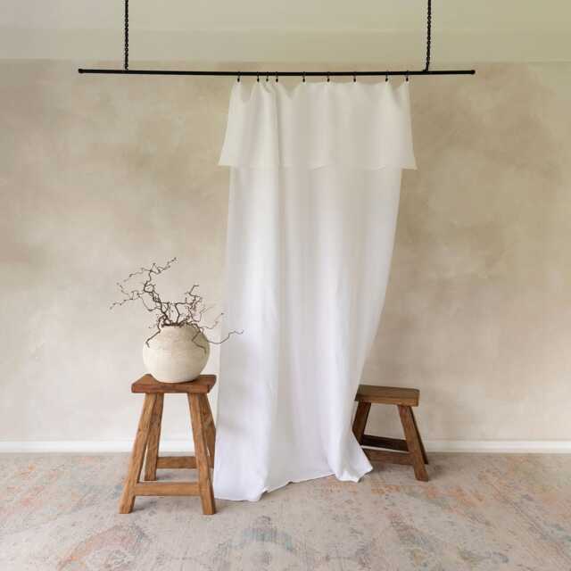 Linen Drop Cloth Curtains, Natural Curtain Panels, Custom Drapes, Window Treatments - image 1