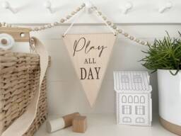 Play All Day Children's Wall Hanging Playroom/Nursery Kids Room Decor Pad341 - thumbnail 1