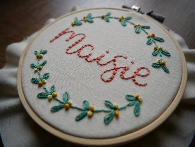 Personalized Custom Name Embroidery Hoop Art ?? Nursery Wall Home Decor Hand Embroidered Loftfullofgoodies - image 1