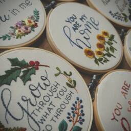 Personalized Custom Name Embroidery Hoop Art ?? Nursery Wall Home Decor Hand Embroidered Loftfullofgoodies - thumbnail 3