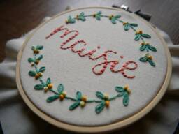 Personalized Custom Name Embroidery Hoop Art ?? Nursery Wall Home Decor Hand Embroidered Loftfullofgoodies - thumbnail 1