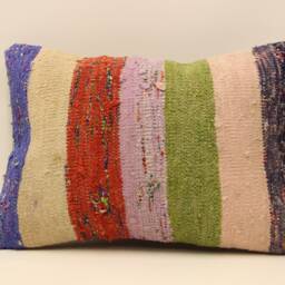 14x20 Turkish Lumbar Kilim Pillow - 35x50 cm Bohoturkish Kilim Pillowcover Chair Small Oblong Cushion Cover Tribal Pillow 4Bef-295 - thumbnail 2
