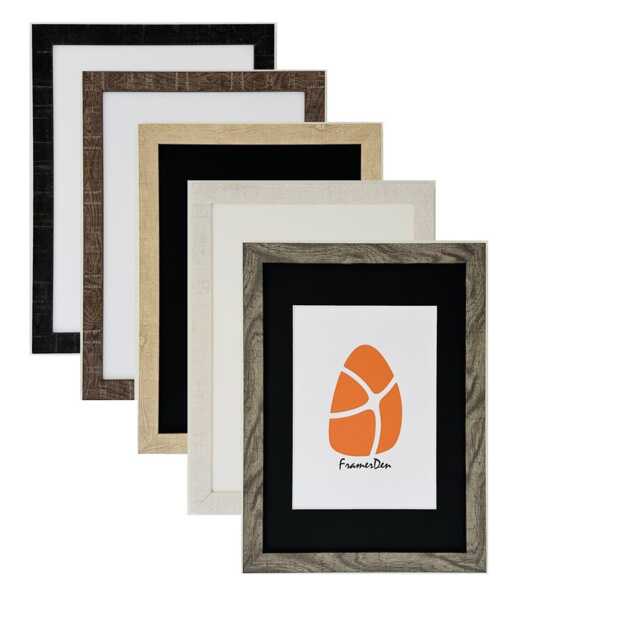 Shabby Chic Range Black White Grey Photo Frame Picture Poster Frames Wooden Effect Wall Art Hang Home Decor Gifts A2 A3 A4 A5 With Mount - image 1