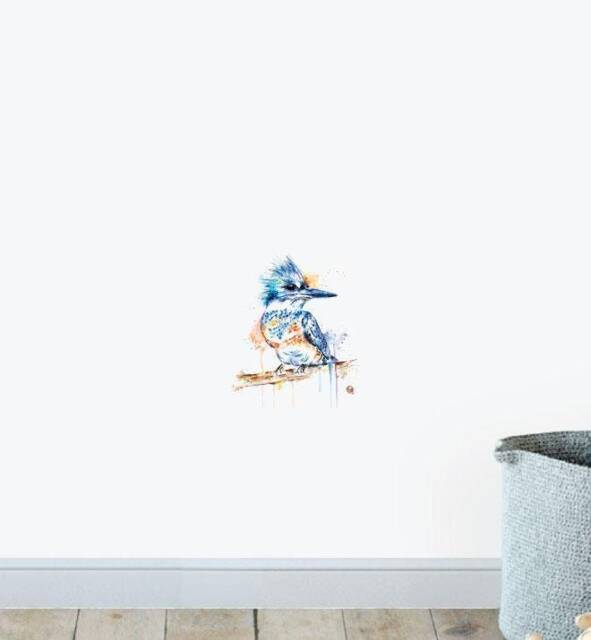 Kingfisher Wall Sticker Decal - Illustration Stickers, Animals Decals, Home Decor, Art, Illustrations