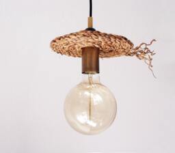 Fany - Rustic Woven Pendant Lamp Farmhouse One-Light Ceiling Lighting - thumbnail 1