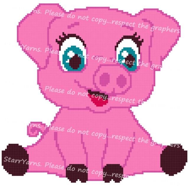 Baby Pig Crochet Blanket Pattern