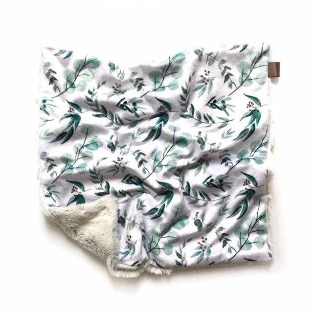 Lovey Blanket, Lovie, Baby Security Greenery Travel Gift, , Minky Blanket - image 1