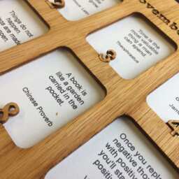 Newborn-18 School Years Picture Frame Personalized With Name 11x14 Numbers 1 To 18 Honey Oak Birth Thru 12Th Grade - Back - thumbnail 3