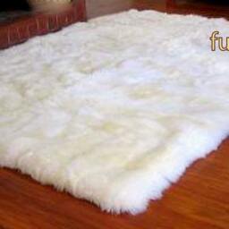 Shaggy Faux Fur Rug - Bright White Plush Area Carpet, Custom Size - thumbnail 3