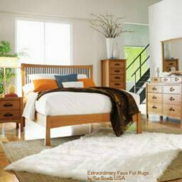 Shaggy Faux Fur Rug - Bright White Plush Area Carpet, Custom Size - thumbnail 4