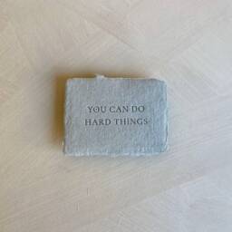 You Can Do Hard Things Mini Print - Letterpress On Botanical Dyed Handmade Paper - thumbnail 2