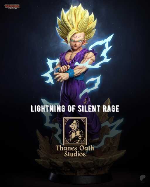 Lightning Of Silent Rage - Anime Power Up Character Energy Blast Gohan Ssj2 Resin Figure 16K - image 1