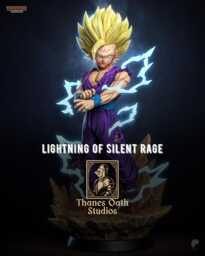 Lightning Of Silent Rage - Anime Power Up Character Energy Blast Gohan Ssj2 Resin Figure 16K - thumbnail 1