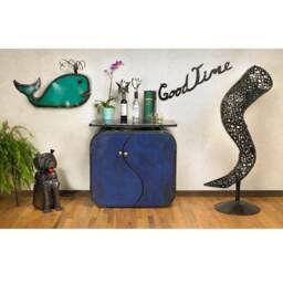 Ocean Beach Whale Wall Sculpture Art 3D Nautical Decor Maritime Living - thumbnail 3