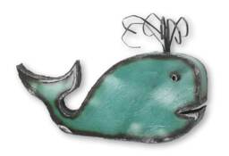 Ocean Beach Whale Wall Sculpture Art 3D Nautical Decor Maritime Living - thumbnail 1