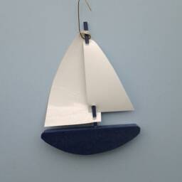 Sailboat W Lights Ornament, Wood Ship, Ornament, Christmas, Lights, Nautical, Miniature Ship, Wooden Sailing Ship, Sailboat, T, Sailboat Decoration - thumbnail 4