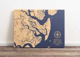 Jekyll Island, Georgia Map - Engraved Wood Coastal Wall Art Sign, Beach House Home Decor Nautical Print, Unique Personalized Family Gift - thumbnail 1