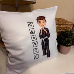 Personalized Karate Pillow Custom Martial Arts Gift - thumbnail 4