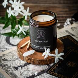 Orange Blossom, Jasmine & Bergamot Scented Soy Candle - Witchy, Vegan Oriental Floral 150G - thumbnail 2