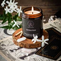 Orange Blossom, Jasmine & Bergamot Scented Soy Candle - Witchy, Vegan Oriental Floral 150G - thumbnail 1