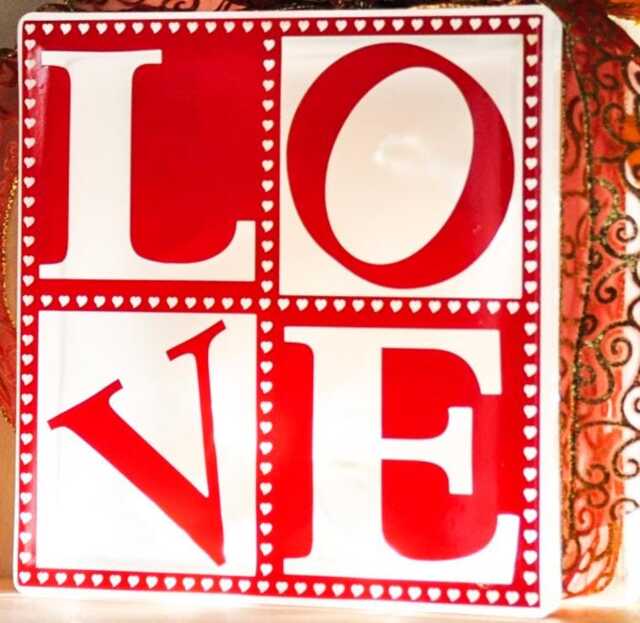 Love Nightlight Cube, Illuminated Block, Modern Cube, Ornament Light, Funky Light - image 1