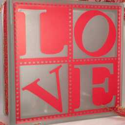 Love Nightlight Cube, Illuminated Block, Modern Cube, Ornament Light, Funky Light - thumbnail 2