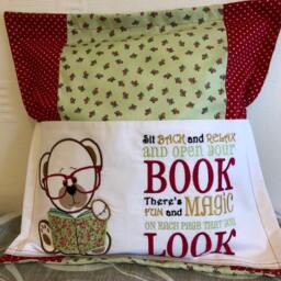 Teddy Book Cushion, Pocket Pillow With Free Personalised Bookmark - thumbnail 2