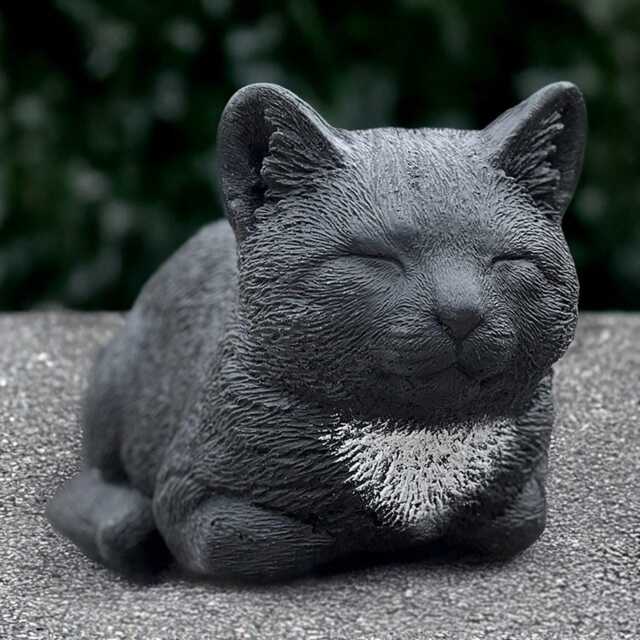 Unique Cat Statue Stone Kitty Figurine Cement Kitten Decor Concrete Pet Sculpture Memorial Ornament Kitten Lover Gift Garden Decoration - image 1