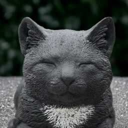 Unique Cat Statue Stone Kitty Figurine Cement Kitten Decor Concrete Pet Sculpture Memorial Ornament Kitten Lover Gift Garden Decoration - thumbnail 4