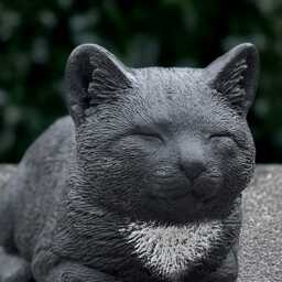 Unique Cat Statue Stone Kitty Figurine Cement Kitten Decor Concrete Pet Sculpture Memorial Ornament Kitten Lover Gift Garden Decoration - thumbnail 3