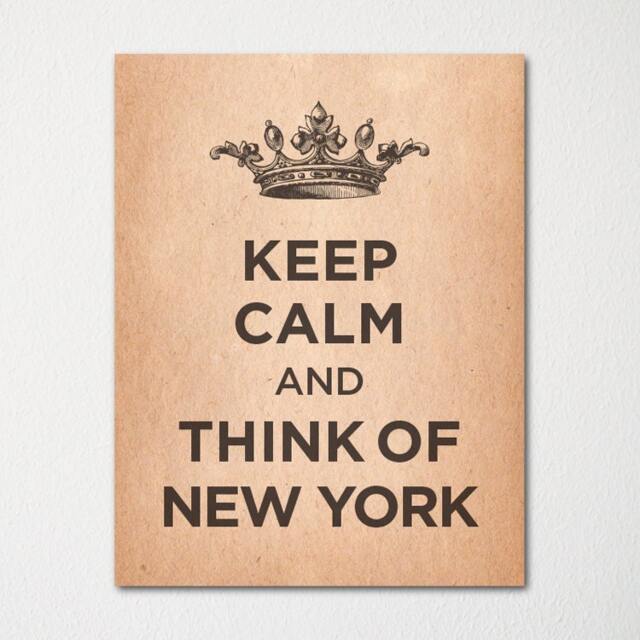 Keep Calm & Think Of New York - Any Location Available Fine Art Print Choice Color Purchase 3 Receive 1 Free - image 1