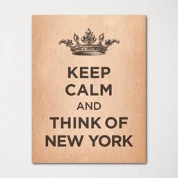 Keep Calm & Think Of New York - Any Location Available Fine Art Print Choice Color Purchase 3 Receive 1 Free - thumbnail 1