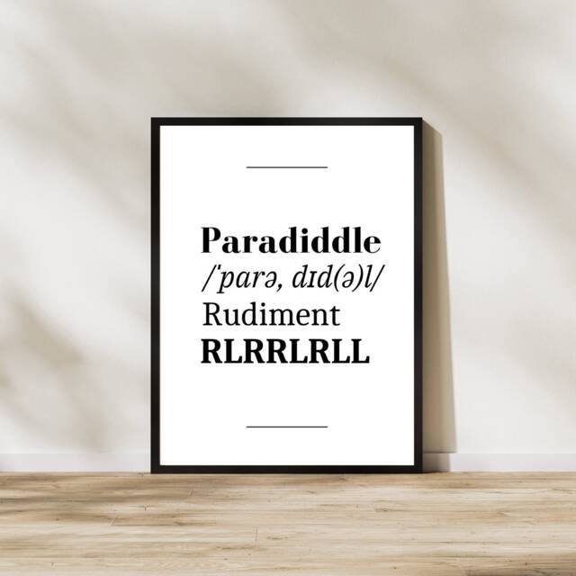 Drummer Wall Art Drums Print Drum A4 Gift For Drummer Rudiment Prints - image 1
