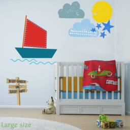 In The Night Garden Boat Scene Iggle Piggle Wall Sticker, Sticker Pack - thumbnail 4
